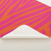 ピンクゼブラパターン シェルパブランケット (3/4)