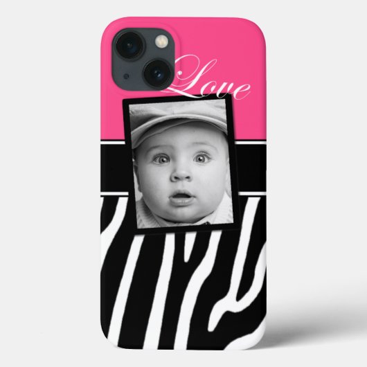 ピンクゼブラフォトパッドケース Case-Mate iPhoneケース (裏面)