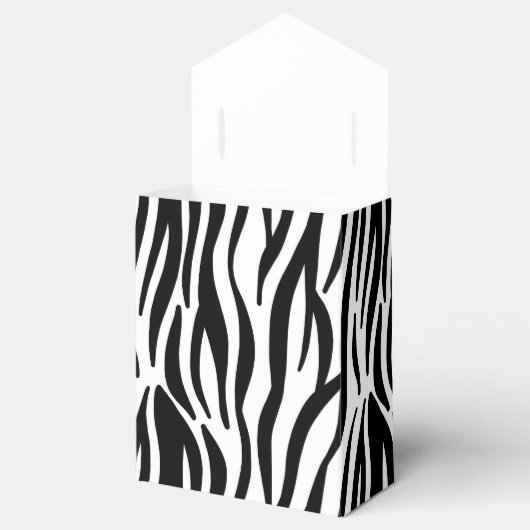 ピンクゼブラプリントブライダルシャワー パーソナライズされた フェイバーボックス (オープン)