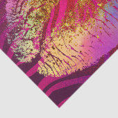 ピンクゼブラプリントレインボー金ゴールドグリッターリップパーティー 薄葉紙 (詳細)