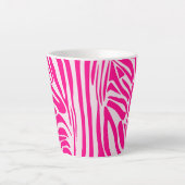ピンクゼブラプリント カフェラテマグ (正面)