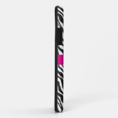 ピンクゼブラリボン Case-Mate iPhoneケース (裏面/右)