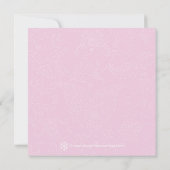 ピンクゼブラ卒業発表 招待状 (裏面)