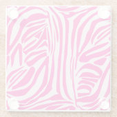 ピンクゼブラ印刷 ガラスコースター (裏面)