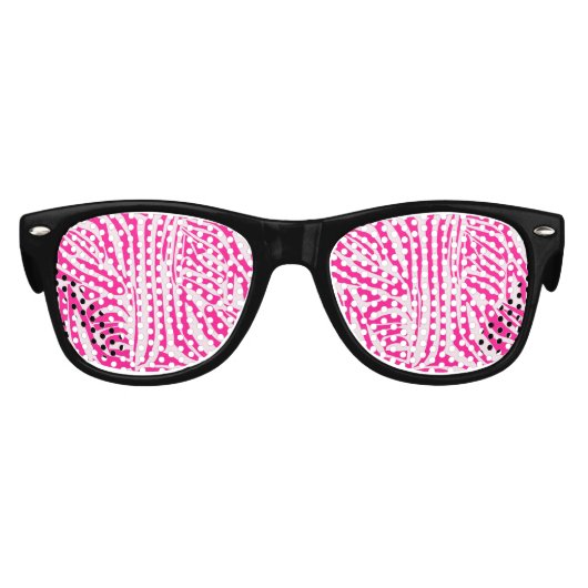 ピンクゼブラ印刷 キッズサングラス (正面)