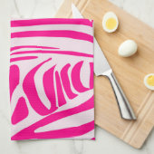 ピンクゼブラ印刷 キッチンタオル (四つ折り)