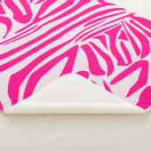 ピンクゼブラ印刷 シェルパブランケット (3/4)