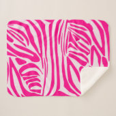 ピンクゼブラ印刷 シェルパブランケット (正面(横))
