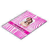 ピンクゼブラ印刷 ノートブック (左側)