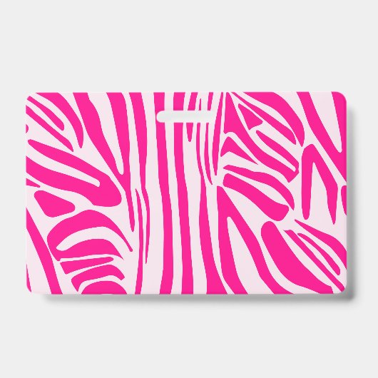ピンクゼブラ印刷 バッジ (Front)