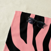 ピンクゼブラ印刷 ビーチタオル (インサイチュ)