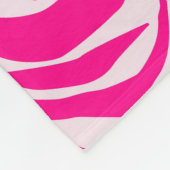 ピンクゼブラ印刷 フリースブランケット (角)