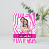 ピンクゼブラ印刷 ポストカード (スタンド正面)