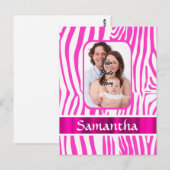 ピンクゼブラ印刷 ポストカード (正面/裏面)