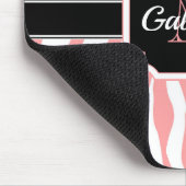 ピンクゼブラ印刷 マウスパッド (コーナー)