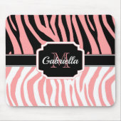 ピンクゼブラ印刷 マウスパッド (正面)