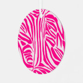 ピンクゼブラ印刷 メタルオーナメント (正面左)