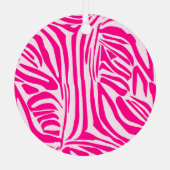 ピンクゼブラ印刷 メタルオーナメント (裏面)