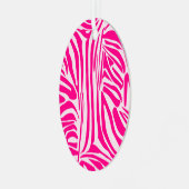ピンクゼブラ印刷 メタルオーナメント (正面左)