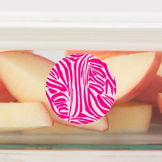 ピンクゼブラ印刷 ラベル (貼付)