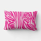 ピンクゼブラ印刷 ランバークッション (裏面)