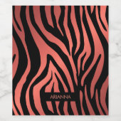 ピンクゼブラ印刷 ワインラベル (シングルラベル)