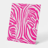 ピンクゼブラ印刷 台座サイン (正面)