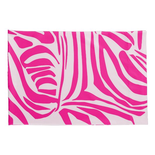 ピンクゼブラ印刷 枕カバー (裏面-右)