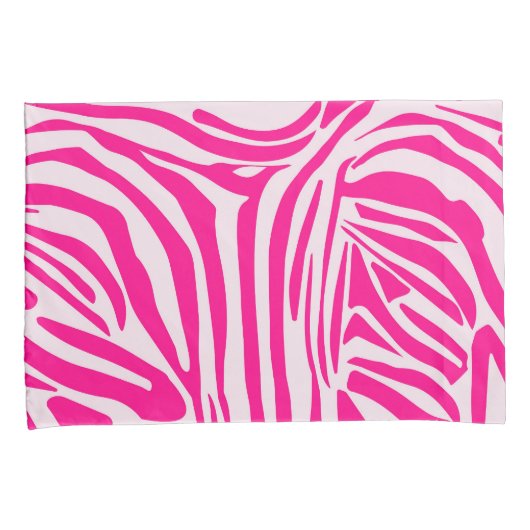 ピンクゼブラ印刷 枕カバー (正面右)