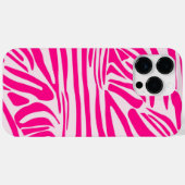 ピンクゼブラ印刷 Case-Mate iPhoneケース (裏面 (横))
