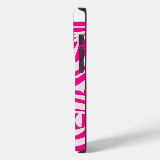 ピンクゼブラ印刷 Case-Mate iPhoneケース (裏面 / 左)