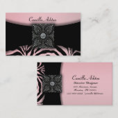 ピンクゼブラ名刺 名刺 (正面/裏面)