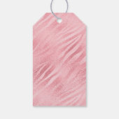 ピンクゼブラ金ゴールドグリジーグリッター ギフトタグ (裏面)