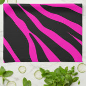 ピンクゼブラ キッチンタオル (折り畳み)