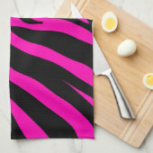 ピンクゼブラ キッチンタオル (四つ折り)
