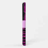 ピンクゼブラ、グリッターゼブラ、ピンクストライプ色のゼブラ、モノグラム Case-Mate iPhoneケース (裏面/右)