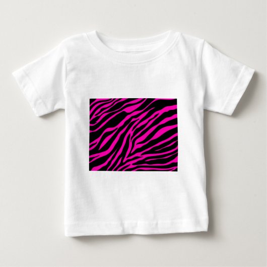 ピンクゼブラ ベビーTシャツ (正面)