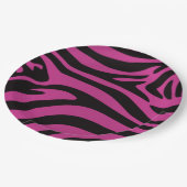 ピンクゼブラ ペーパープレート (アングル)