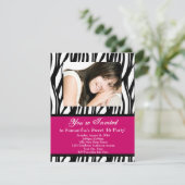 ピンクゼブラSweet sixteen 招待状 (スタンド正面)