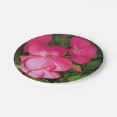 ピンクゼラニウム紙プレート ペーパープレート (アングル)