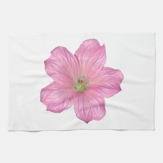 ピンクゼラニウム キッチンタオル (横)