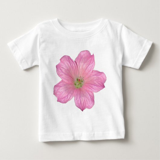 ピンクゼラニウム ベビーTシャツ (正面)