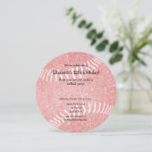 ピンクソガーリーフトボールをテーマにした誕生日パーティー 案内状 (スタンド正面)