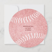 ピンクソガーリーフトボールスポーツをテーマにしたパーティー 案内状 (裏面)