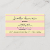 ピンクソフトおいしいベーカリーケーキスイーツキャンディーショップ 名刺 (裏面)