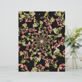 ピンクソフトグリーンブラックベゴニアスクラップブック紙 (スタンド正面)