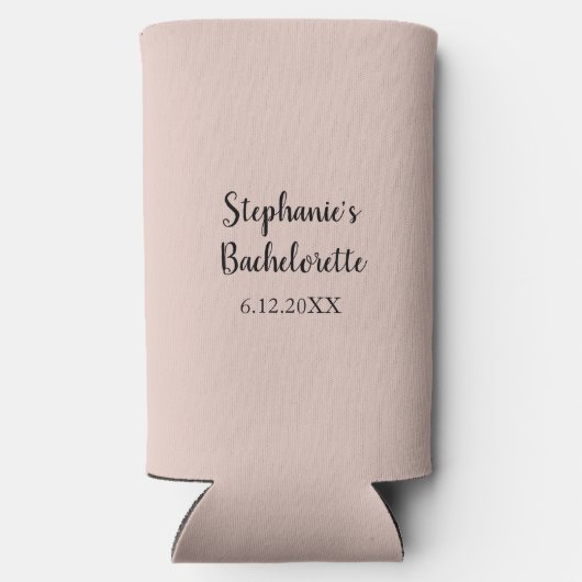 ピンクソルトカラー結婚バチェロレッテプレゼント スリム缶クーラー (裏面)