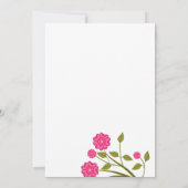 ピンクソンバードブライダルシャワー招待 招待状 (裏面)