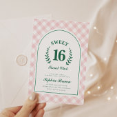 ピンクソーシャルクラブスウィート16誕生日 招待状