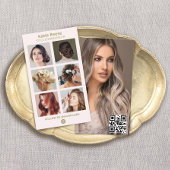 ピンクソーシャルメディア写真グリッドQRコード – Instagram 名刺